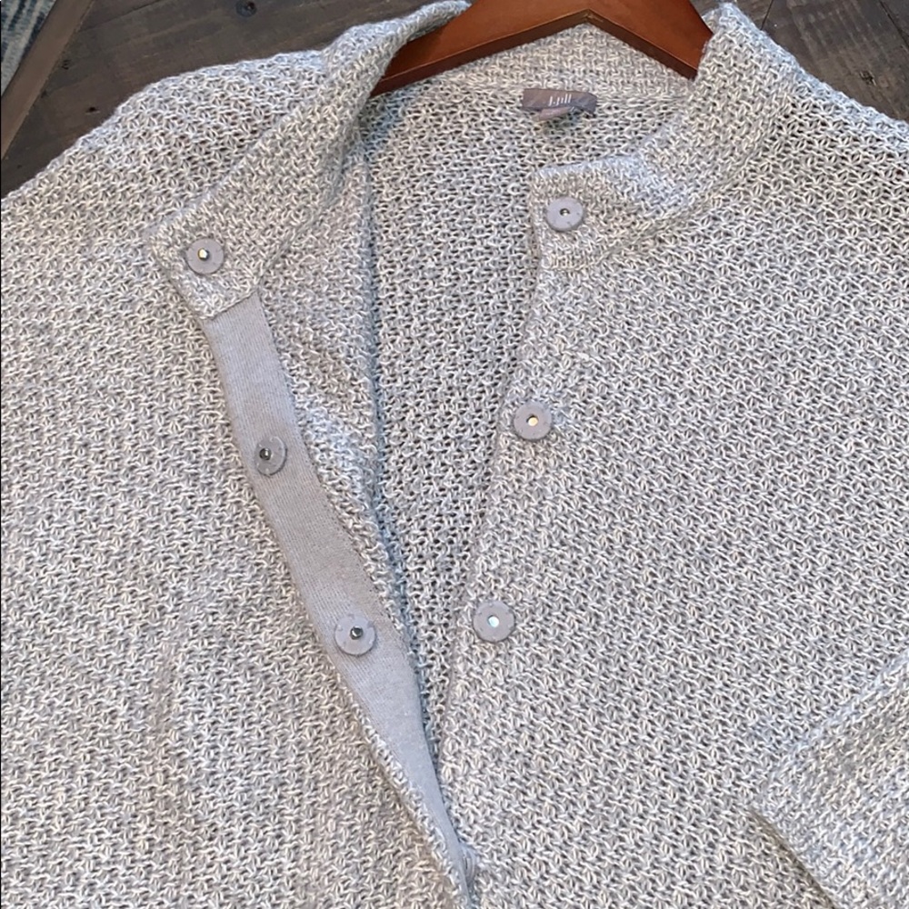 J.Jill | Cotton Wool Blend Snap Button Cardigan Sweater